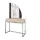 lookway SCHMINKTISCH QUINNIE KASCHMIR mit LED-Spiegel Chrom rechts PUSH OPEN