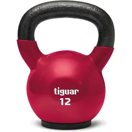 tiguar Kettlebell 12 kg Vinyl-Kettlebell rot