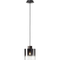Pendelleuchte BRILLIANT LEUCHTEN "Beth" Lampen Gr. 1 flammig, Ø 20 cm, 1 St., braun (kaffee) Esszimmerlampen 120 cm Höhe, Ø 20 cm, 1 x E27, kürzbar, MetallGlas, Kaffeerauchglas