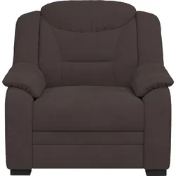 Sessel COTTA "Marcus", braun (earth), B:97cm H:99cm T:99cm, 100% Polyester, Sessel, Sessel im klassischen Design mit hoher Rückenlehne