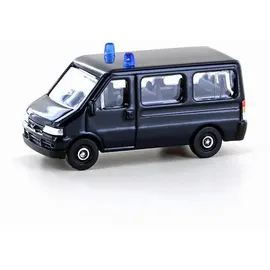 Minis by Lemke LC61311 N Bus dunkelblau mit Blaulicht