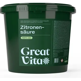 greatvita Zitronensäure Pulver 5kg Eimer 5 kg