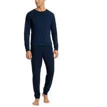 SCHIESSER Uncover by Schiesser Herren Pyjamas Schlafanzug lang, Nachtblau, 52 EU