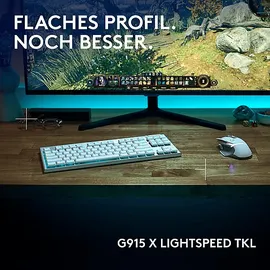 Logitech G915 X LIGHTSPEED TKL, Gaming-Tastatur, kabellos, Weiß