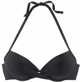 s.Oliver Bikini-Top Wickeloptik Schwarz 36