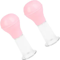 Nippelsauger mit Ballpumpe, 2 Stück, rosa | transparent,