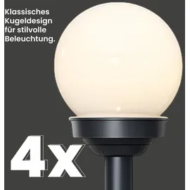 STAR Solarleuchte Kunststoff 27 x 10 cm 4er Set weiß