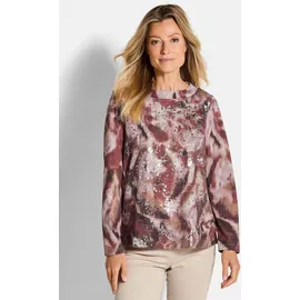 GOLDNER Langarm Print-Shirt U-Boot-Ausschnitt in bunt / gemustert), | Gr.: 48