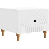 vidaXL Couchtisch mit Schubladen Weiß 49 x 50 x 40 cm Holzwerkstoff