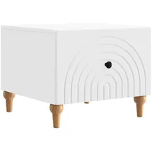 vidaXL Couchtisch mit Schubladen Weiß 49 x 50 x 40 cm Holzwerkstoff