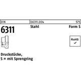 Reyher DIN 6311 Form S Druckstück M20 Stahl blank m. Sprengring