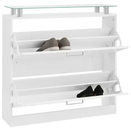 borchardt Möbel Finn 89 x 90 x 23 cm weiß matt/weiß hochglanz