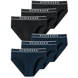 SCHIESSER Rioslip 95/5 Organic Cotton schwarz XL 6er Pack