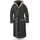 Normani Unisex Baumwoll-Bademantel Rob in Schwarz/Beige | Gr.: XL