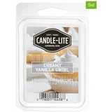 CANDLE-LITE 2er-Set: Duftwachs "Creamy Vanilla Swirl" in Weiß - 2x 56 g