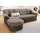 DOMO collection Ecksofa "SARAFINA 232x146 cm, auch mit Federkern für noch mehr Sitzkomfort", braun (braun, braun, beige), B:232cm H:83cm T:146cm, Luxus-Microfaser (92% Polyester, 8% Nylon);Microfaser PRIMABELLE (100% Polyester);Microfaser PRIMABELLE (100% Polyester) /