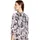 Cartoon Sommerkleid Mit Muster Braun/Weiß 46