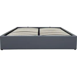 Habitat et Jardin Doppelbett aus PVC mit Bettkasten "Ava" - 140 x 190 cm - Grau