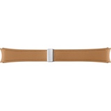 Samsung D-Buckle Hybrid Eco-Leather Band (Normal, S/M) ET-SHR94 für die Galaxy Watch6, Uhrenarmband, Original Armband, D-Buckle, Lederimitat, Fluorkautschuk, anpassbare Faltschließe, elegant, Camel