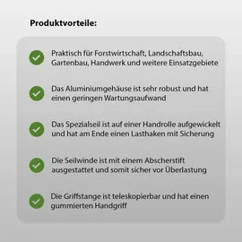 Trutzholm Seilwinde Aluminium 20 m Silberfarben 3200 kg