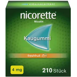 nicorette 4mg Nikotinkaugummi freshfruit zur Rauchentwöhnung 210 St