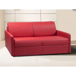 Schlafsofa 2-Sitzer - Liegefläche: 120 cm - Matratzenhöhe: 14 cm - Rot - CALIFE