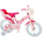 Disney Princess Kinderfahrrad - Mädchen - 14 Zoll - Rosa - Zwei Handbremsen - Rosa