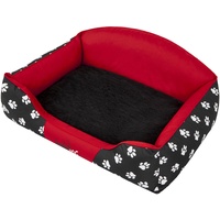Hobbydog XXL KRECZK1 Dog Bed Royal Exclusive XXL 110X85 cm Red-Black, XXL, Multicolored, 4.5 kg