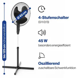 Clatronic VL 3603 S Standventilator schwarz