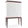 Casa Padrino Barschrank 111,2 x 185 x 45 cm Weiß / Hochglanz Braun