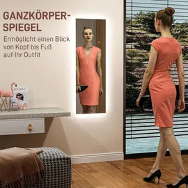 Homcom Ganzkörperspiegel 40 x 120 cm Transparent