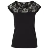 URBAN CLASSICS Ladies Top Laces Tee in schwarz - XS