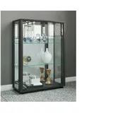 VCM Vitrine Sintalo 60 x 80 x 25 cm Schwarz