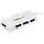 Startech StarTech.com 4 Port USB 3.0 SuperSpeed Hub - Weiß - Portabler externer Mini USB Hub mit eingebautem Kabel