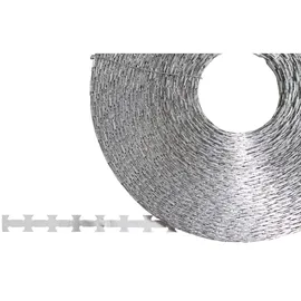 Max Fuchs MFH Band-Stacheldraht metall verzinkt 120m Durchmesser 30cm - Silber