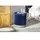 Interlink Sitzhocker Osane Samt 38 x 43 x 33 cm Blau/Grau