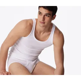 SCHIESSER Unterhemd 2er Pack Essentials Herren Weiß