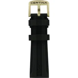 Certina - Silikon Ds Podium Gent Chrono Siliconband Schwarz, Schliesse Rosa C603019563 - schwarz