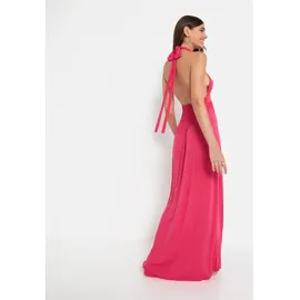 lscn by lascana Neckholderkleid Maxi Himbeere 50