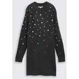 Tom Tailor Minikleid Grau/Weiß Dots and Hearts 36