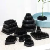 Blumenarrangement Essential schwarzer Kenzan Edelstahl-Frosch, rund, Metall, Ikebana-Nadelbasis, Blumenbefestigungswerkzeuge (Shinfu(für hohe Vase), D70 mm)