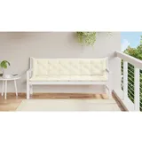 vidaXL Gartenbank-Auflage 200 x 50 x 7 cm Cremeweiß 2 St.