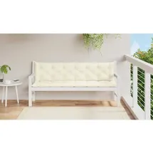 vidaXL Gartenbank-Auflage 200 x 50 x 7 cm Cremeweiß 2 St.