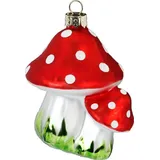 MAGIC by Inge Christbaumschmuck Glas 9,5cm Fliegenpilze Weihnachtskugeln Weihnachtsbaumschmuck