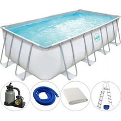 Polygroup Summer Waves Frame Pool hellgrau rechteckig 549x274x132cm Pool-Set EINHEITSGRÖSSE