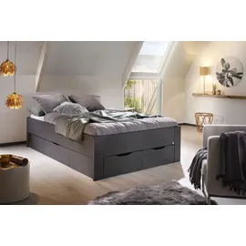 Rauch Stauraumbett RAUCH "Aditio", grau (graumetallic), B:146cm H:50cm L:208cm, Betten, Stauraumbett, ohne Kopfteil, inklusive Schubkästen