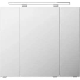 Saphir »Serie 4010 Badezimmer-Spiegelschrank inkl. LED-Aufsatzleuchte«, Badschrank 80 cm breit, 3 Türen, 6 Glas-Einlegeböden, inkl Türdämpfer