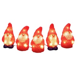 Konstsmide LED-Weihnachtsmann, 5er-Set, Stecker, rot