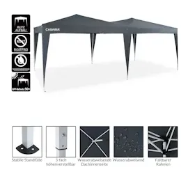 DEUBA Pavillon Capri 3 x 6 m Anthrazit