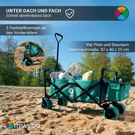 MIWEBA Bollerwagen MB-10 grau Transporttasche